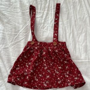 Floral suspenders skirt